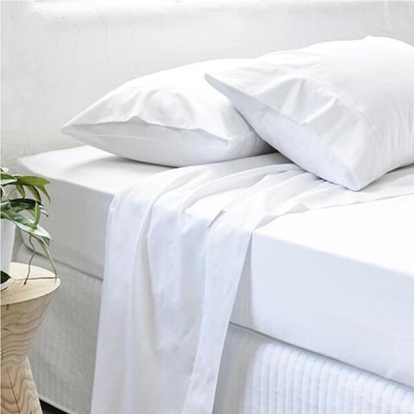 Gainsborough 800TC Cotton Sateen Sheet Set White Queen