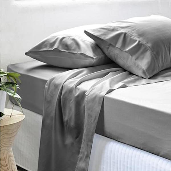 Gainsborough 800TC Cotton Sateen Sheet Set Grey Queen