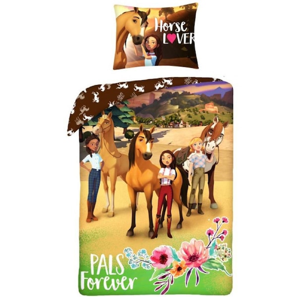 Spirit Riding Free Pals Forever Girls Cotton Quilt Cover Set - Single Bed Size