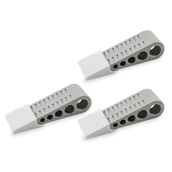 Door Stoppers - Rubber Security Wedge for Bottom of Door on Carpet, Concrete, Tile, Linoleum & Wood - Heavy Duty Door Stop - Home Improvement - 3 Pack