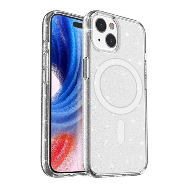 ZUSLAB for Apple iPhone 15 Plus MagSafe Case Magnetic Glitter Shockproof Translucent Protective Military Grade Protection Cover (2023) - Stardust