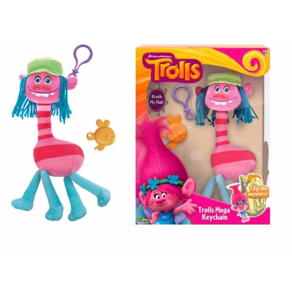 DreamWorks Trolls Mega Soft Toy Keychain 3+ Cooper Plush Toy