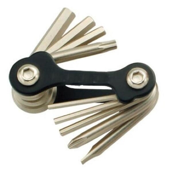 Coloury Multi Tool - 9 Function - Allen Keys And T25