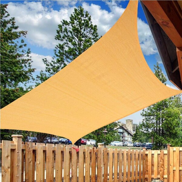 Mountview Sun Shade Sail Cloth Canopy Outdoor Awning Rectangle Square Beige 5m x 5m