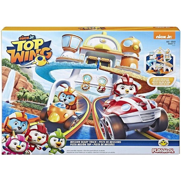 Top Wing Mission Ready Track Playset Ramp Jump Ages 3+ Toy Car Race Play Pet Fun