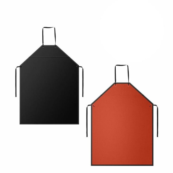 Kitchen PVC Apron Chef Butcher Work Heavy Duty Royal Waterproof - Black