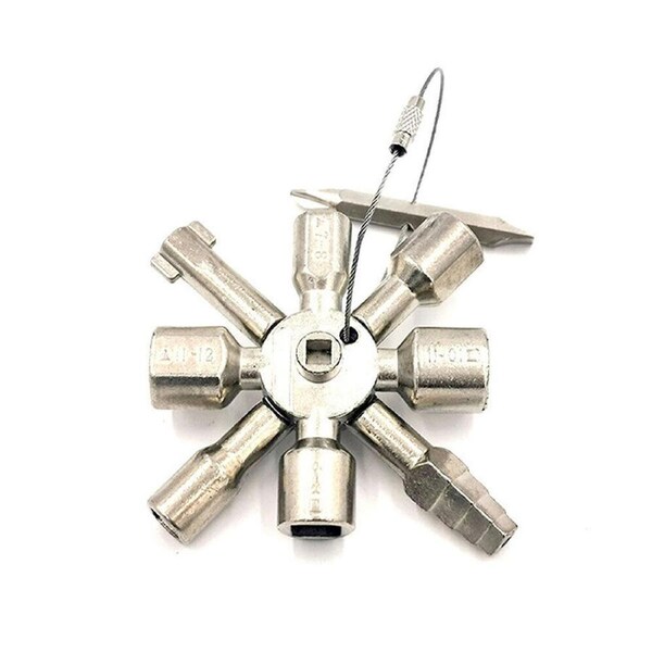 Multi Cross Square Elevator Key Switch Wrench Triangle Train For Cabinet - 10 in 1