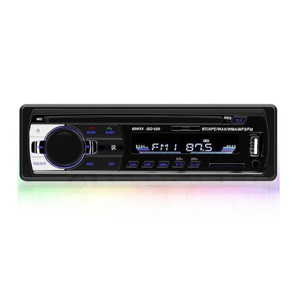 Car Radio Stereo 1Din Bluetooth FM Audio Head MP3 USB SD AUX In-Dash Unit Player