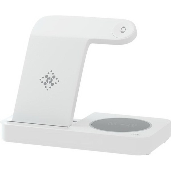 4-in-1 Wireless Charger Dock Fast Charging for Phone White