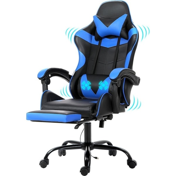 Gaming Chairs Massage Racing Recliner Leather Office Chair Footrest