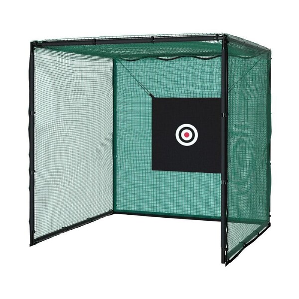 Golf Practice Cage Hitting Net with Steel Frame Football Baseball Training - 3M