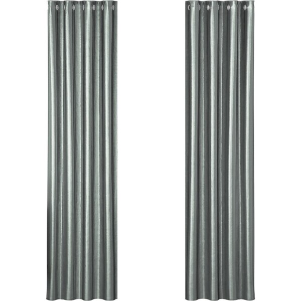 2X Blockout Curtains Blackout Window Curtain Eyelet 140x230cm Grey
