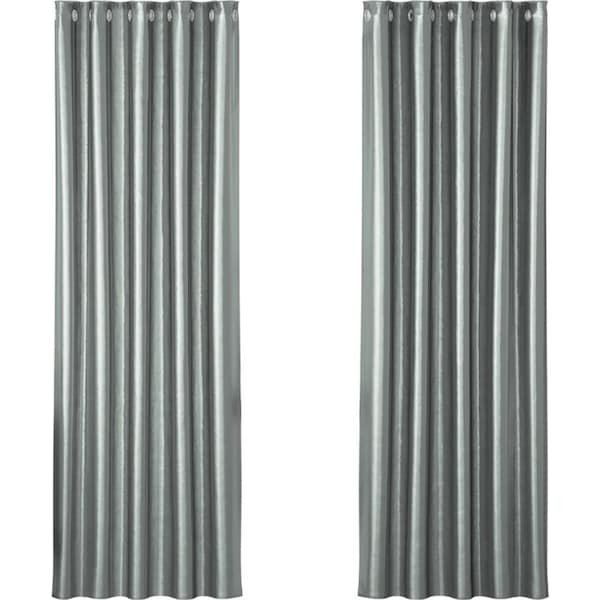2X Blockout Curtains Blackout Window Curtain Eyelet 180x213cm Grey