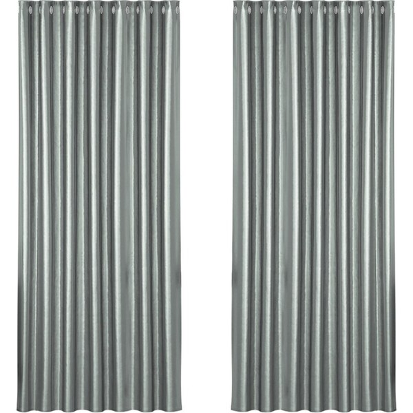 2X Blockout Curtains Blackout Window Curtain Eyelet 240x230cm Grey