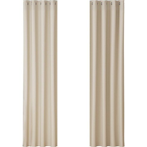 2X Blockout Curtains Blackout Window Curtain Eyelet 140x230cm Beige