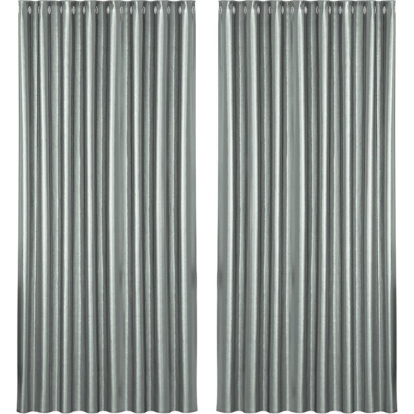 2X Blockout Curtains Blackout Window Curtain Eyelet 300x230cm Grey