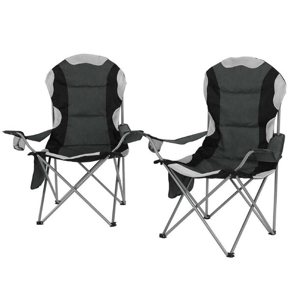 Folding Camping Arm Chair Portable Outdoor Beach Fishing - 2x