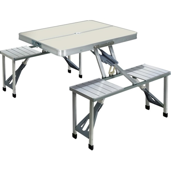 Camping Table Chairs Folding Outdoor Picnic Beach BBQ - 4 Seater