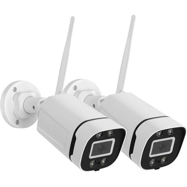 3MP Wireless CCTV Security Camera System WiFi Outdoor Home 2 Cameras Set