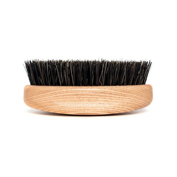 Oval Military Style Ash Wood Brush with Vegan Bristles - Tek