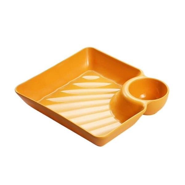Dumpling Plate, Sushi Plate With Vinegar Plate, Plate For Dumpling, Snack Dish Kitchen Tableware Snack Tray, Dip Plate for Sushi