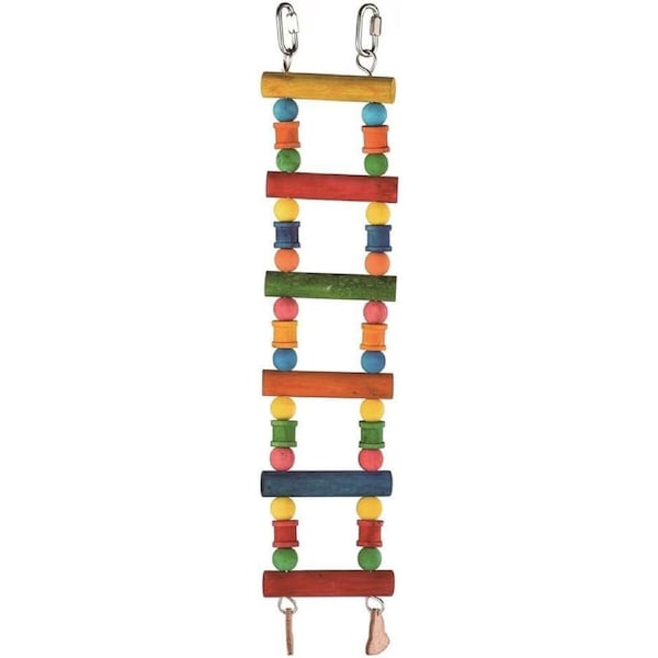 Nature Island Wooden Bird Ladder w/ Beads Pet Interactive Exercise Cage Toy