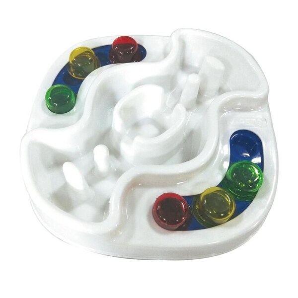 Tasty Nolena Interactive Bowl Cat/Kitten Pet Feeding Food/Water Feeder Dish