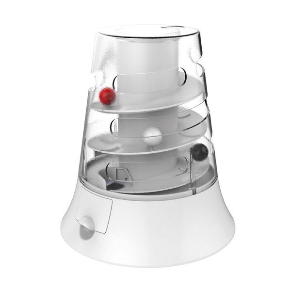 M-Pets 19x22cm Vortex Cat/Kitten Interactive Pet Toy Fun Play Exercise White