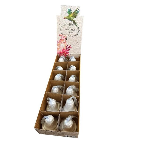 12PK Nature Island Calcium Bell Avian Pet Mineral Fun Bird Cage Play/Treat Toy