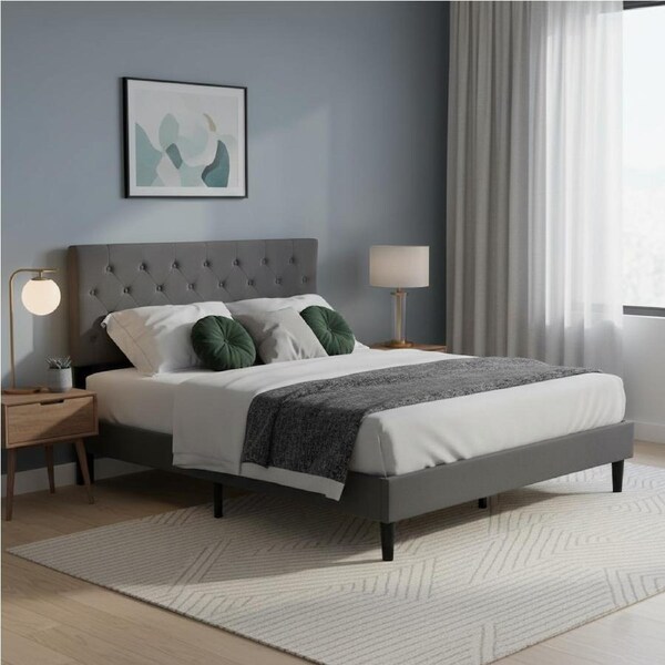 Levede Velvet Bed Frame Double Queen Mattress Base Platform Adjustable Headboard Queen
