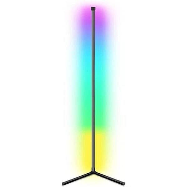 Modern Bright LED Corner Floor Lamp with Remote - Smart Bluetooth App Control RGB Color Changing Standing Lamp Corner Wall Lighting for Home Décor, Living Room, Bedroom, Party - Living Room Light