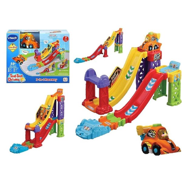 VTech Baby Toot Toot Drivers 3-in-1 Raceway Car Racing Track Ages 1+ Toy Play