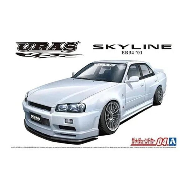 Aoshima 1/24 URAS ER34 Skyline Type-R '01 (Nissan) Plastic Model Kit