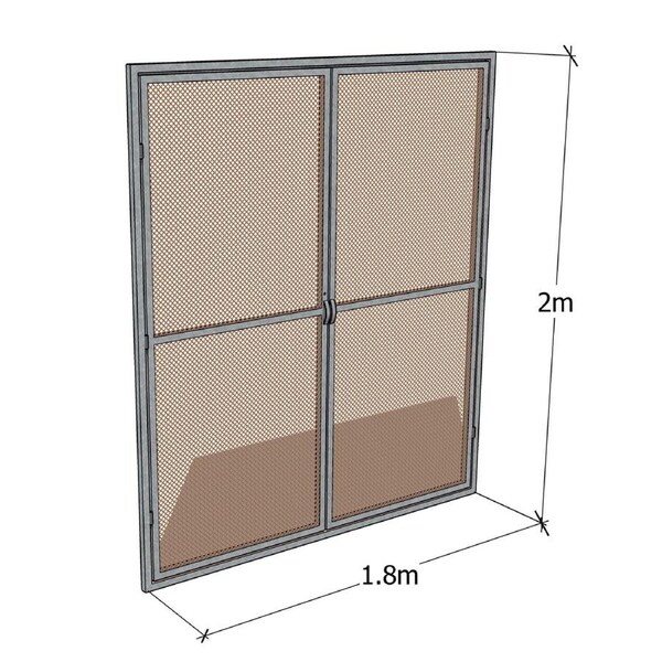 Wide Metal Door for Tunnel Greenhouse