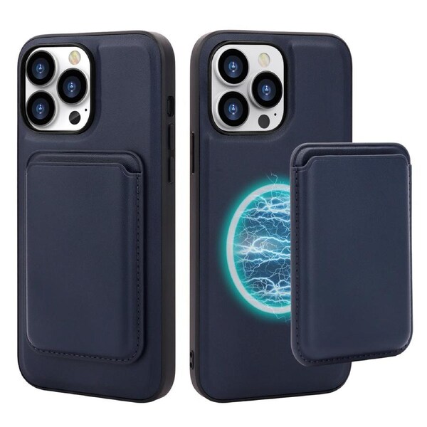 ZUSLAB for Apple iPhone 15 Pro Case Magnetic Detachable Card Holder Wallet Shockproof Heavy Duty Protective Cover (2023) - Blue