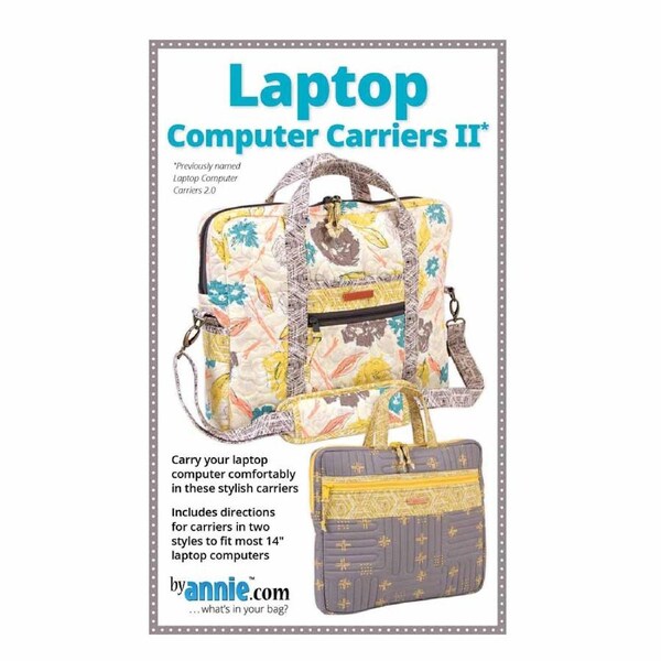 Quilting Sewing By Annie Laptop Computer Carriers 2 Bag Pattern