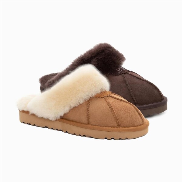 Ugg Dion Unisex Sheepskin Slippers EU35-36 / S / 220-230mm / CHESTNUT