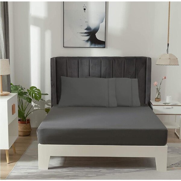 Ramesses 1200TC Egyptian Cotton Fitted Sheet Combo Set Queen / Ice Blue