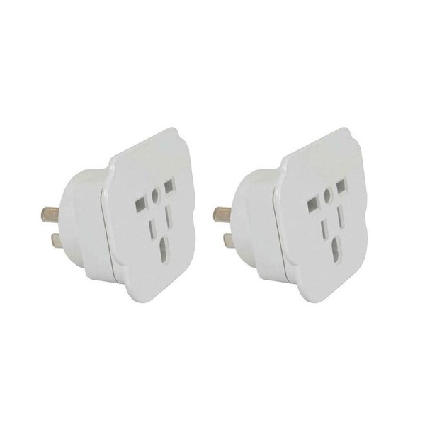 2PK Moki Travel Adaptor Durable/ Portable White Inbound - Universal to AU Device