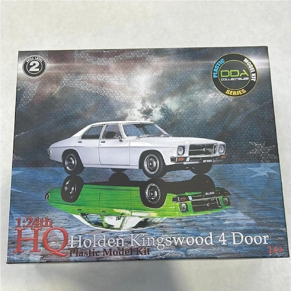 DDA 1/24 HQ Holden Kingswood 4 Door - Sealed Body Opening Bonnet w/Engine Plastic Model Kit