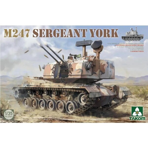 Takom 1/35 M247 Sergeant York Plastic Model Kit [2160]