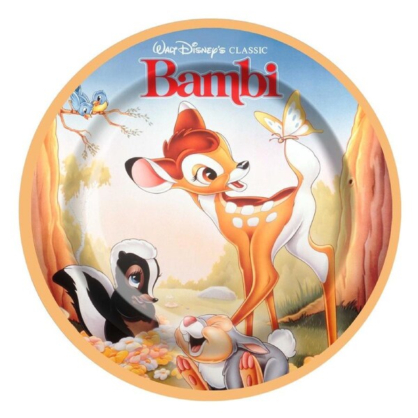 Disney Bambi Cartoon Melamine Dinner Plate