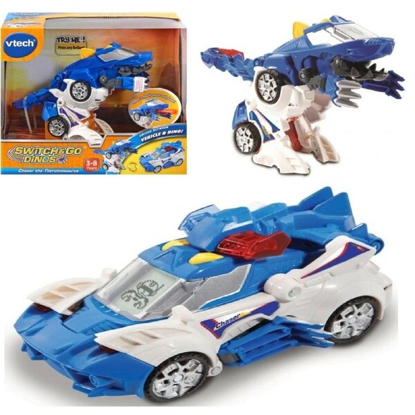 Vtech Switch & Go Dinos-Chaser The Therizinosaurus-Ages 3+ Toy dino Car transformer