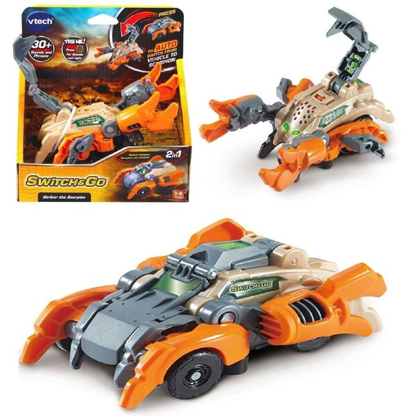 Vtech Switch & Go Dinos-Striker The Scorpion-Ages 3+ Toy dino Car transformer