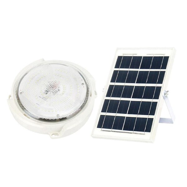 Solar Powered LED Ceiling Light 24/28/32cm Bedroom Garden Garage Shed Tent Lamp