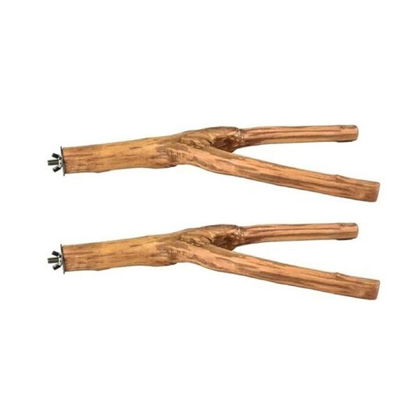 2x Nature Island Natural Branch Perch Birds Pets Interactive Training Toy Large