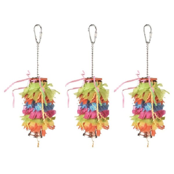 3x Nature Island Hanging Pinata Garland Bird Pet Cage Interactive Fun Toy Small