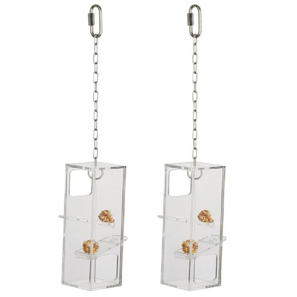 2x Nature Island Hanging Plunk Parrot/Bird Pet Exercise Interactive Cage Toy