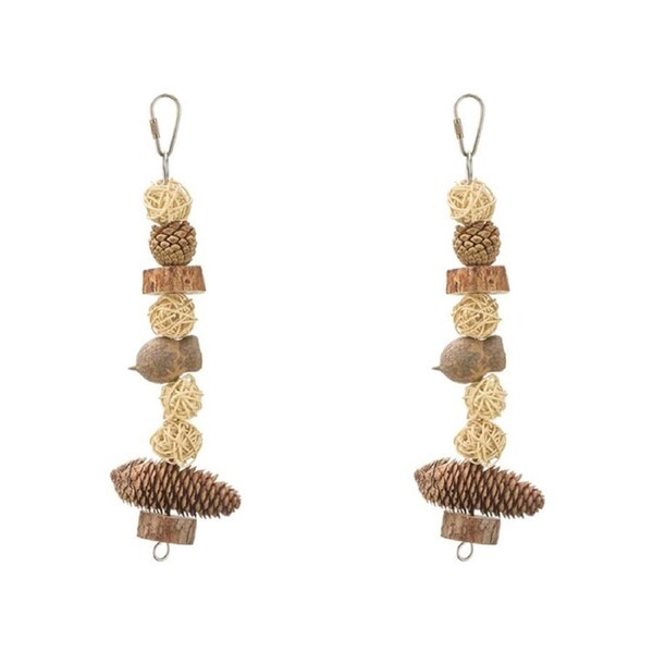 2x Nature Island 20x5cm Natural Chew Bird Pet Interactive Exercise Fun Cage Toy