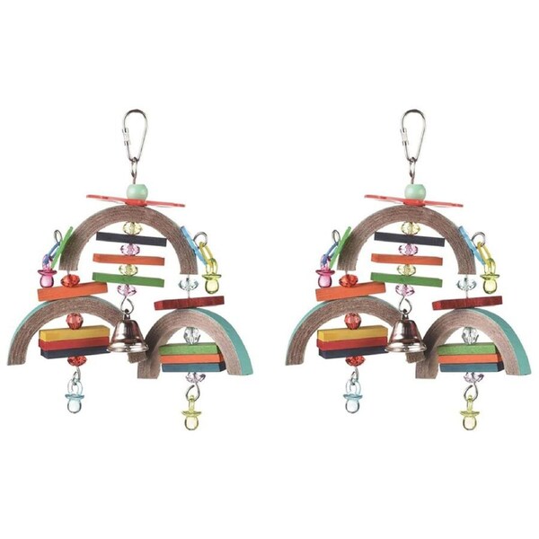 2x Nature Island Hanging Binky Mobile Bird Pets Interactive Exercise Cage Toy